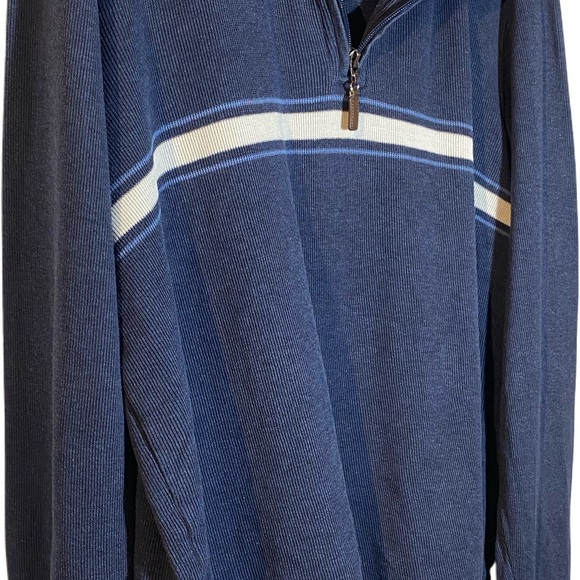 Blue Long Sleeve Polo with Zipper - Picture 7 of 8